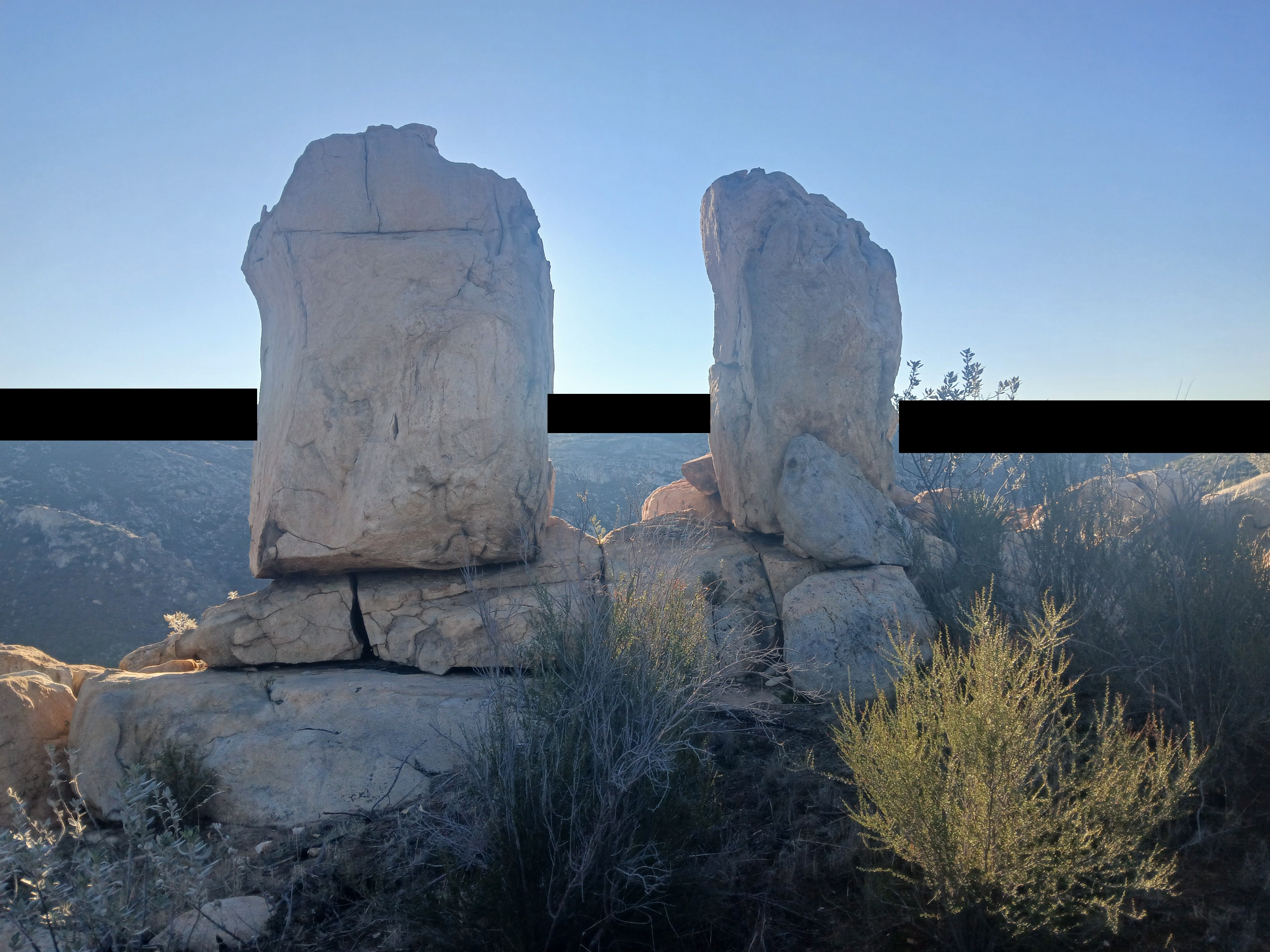 Front view of monument